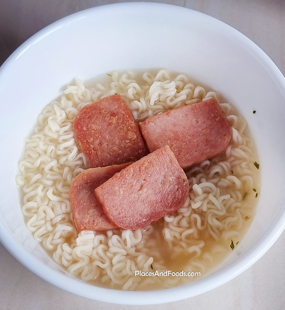 korea lotte brand luncheon meat instant noodle