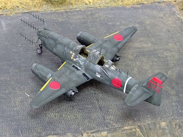 1:72 Nakajima J9N2-S “Kitsuka” (橘花, a.k.a. “Kikka”), aircraft “(51-)03” of the Imperial Japanese Navy’s 251st Kokutai; Kumamoto airfield (Kyushu, Japan), early 1946 (Whif/modified AZ Models kit)