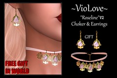 ~VioLove~ FREE GIFT IN WORLD! Roseline V2 - Earrings & Choker