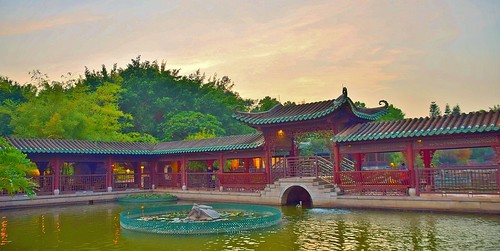 laichikokpark kowloon hongkong lingnangarden sunset 嶺南之風 荔枝角公園 meifu