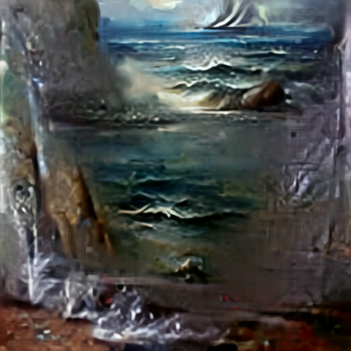 Aleph2Image Gamma - Seascape Oil Painting