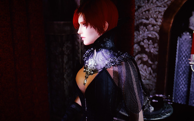Triss Wearing Victorian Cape 07