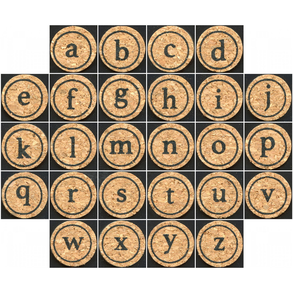 bare basics Cork Sticker alphabet