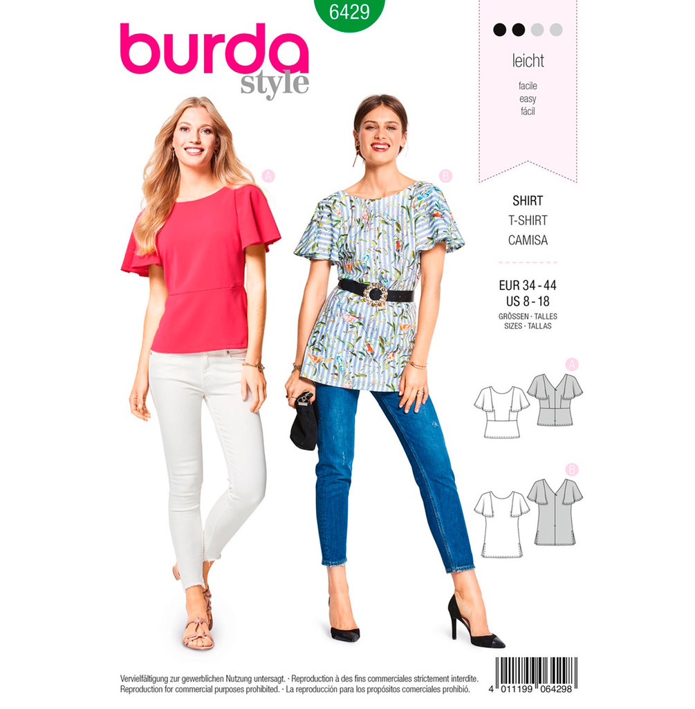 Burda 6429 pattern env