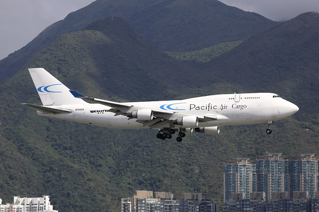 N703CK, Boeing 747-400BCF, Pacific Air Cargo/Kalitta Air, Hong Kong