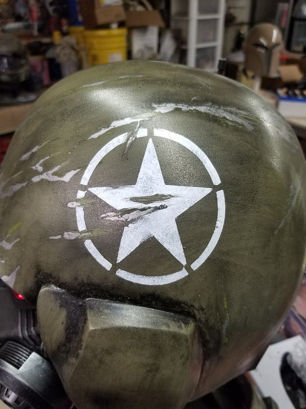 Star Stenciled Onto Helmet