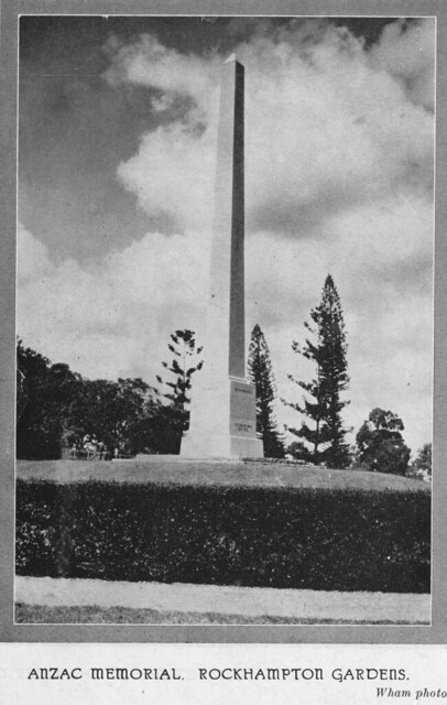 Anzac memorial in the Rockhampton Botanic Gardens, March 1938