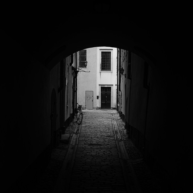 One Alley in Old Town of Stockholm