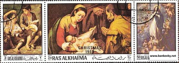Známky Ras Al Khaimah 1969 Vianoce, razítk. séria