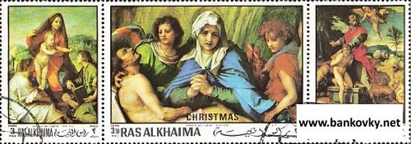 Známky Ras Al Khaimah 1970 Vianoce, razítk. séria