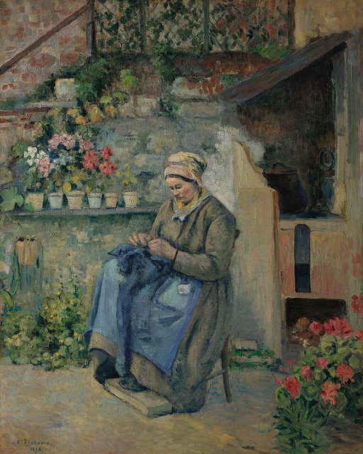 La Mère Jolly raccomodant (C Pissarro)