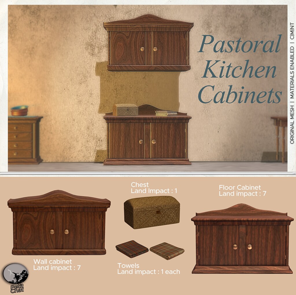 New release @ Petit Chat : Pastoral Kitchen Cabinet