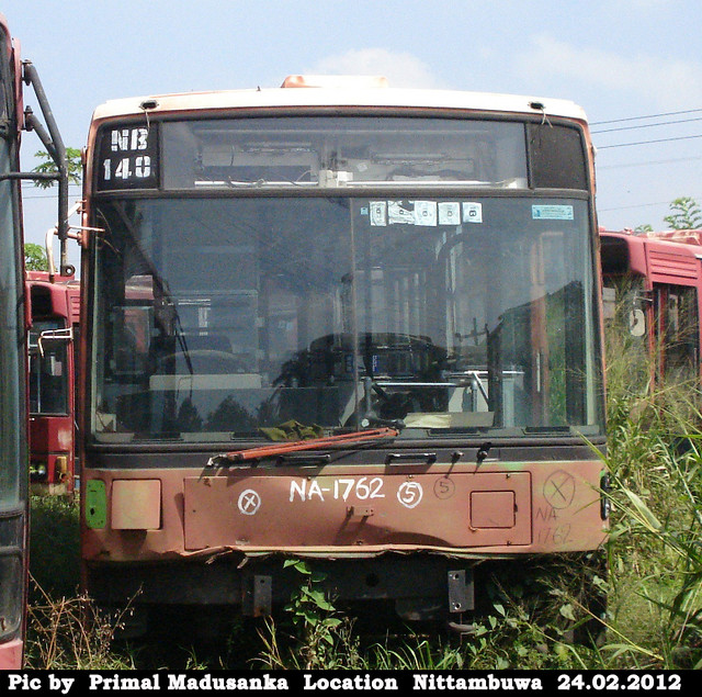 NA-1762 Negombo Depot Isuzu - Cubic LV 324K C type bus at Nittambuwa in 24.02.2012