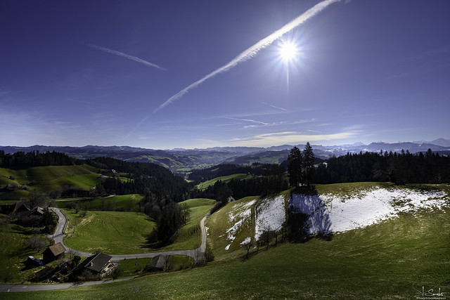 Sunny view from Moosegg - Lauperswil - Bern - Switzerland