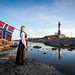 Norwegian national romance at the lighthouse