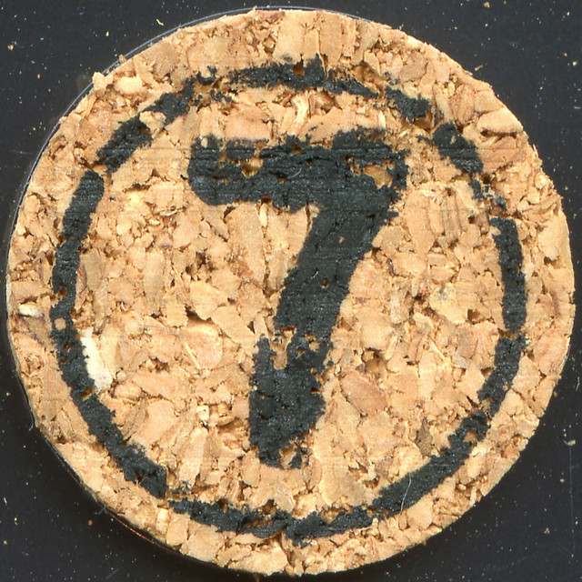 Alphabet Cork Stickers number 7