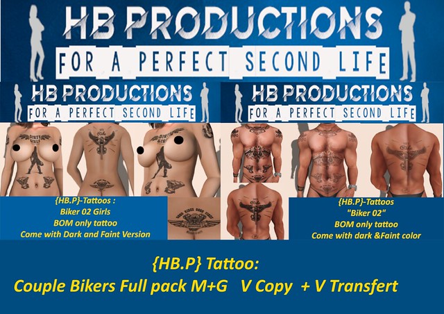 HB.P} Tattoo Biker Full pack M+G V Copy + V Transfert