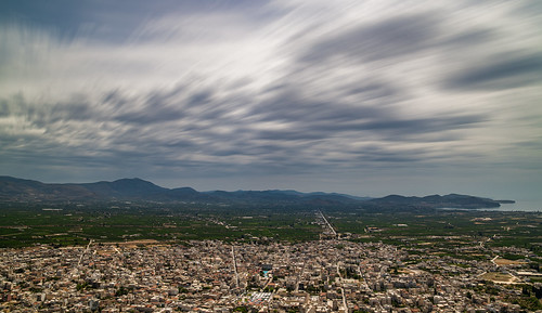 nikon d850 long exposure travel photography argos peloponnese city panoramic panorama view clouds sky greece