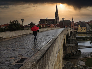 Regenschirm in Regensburg