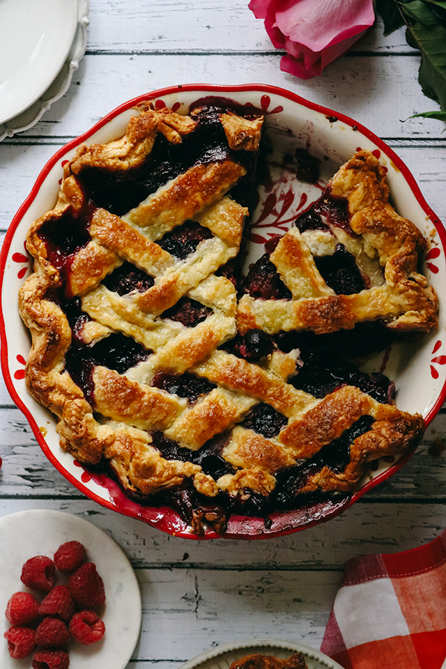 Red Black and Blue Berry Pie