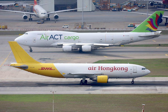 Air Hong Kong - DHL A300-605R B-LDH departing HKG/VHHH