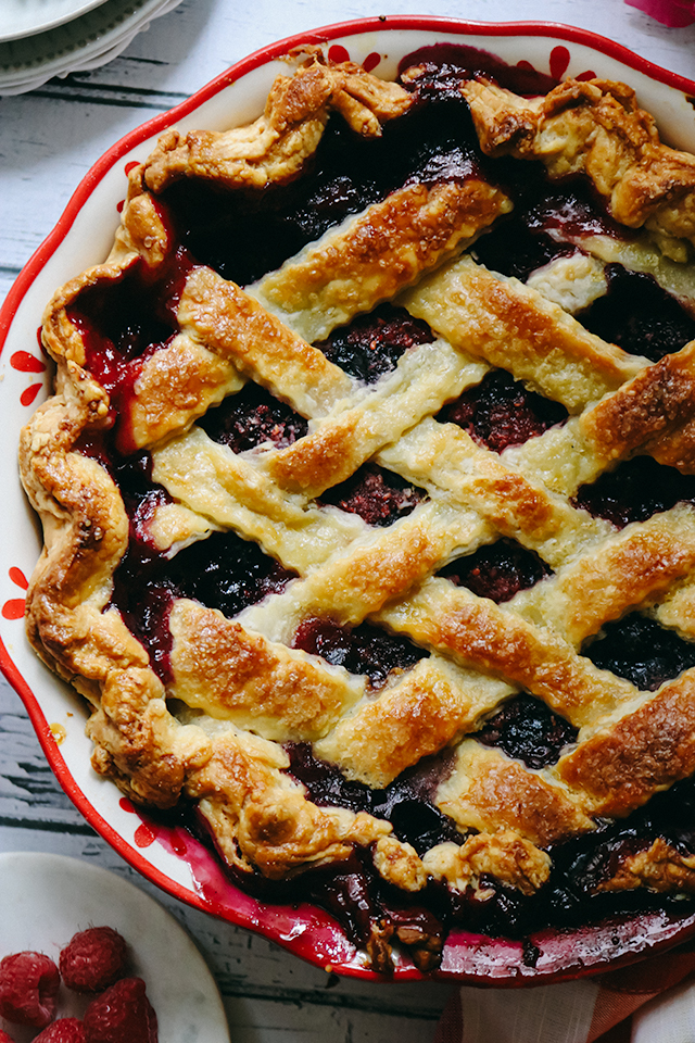 Red Black and Blue Berry Pie
