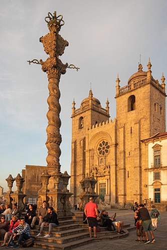 porto architecture column sunset church portugal
