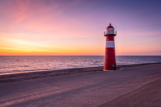 Westkapelle lighthouse sunset