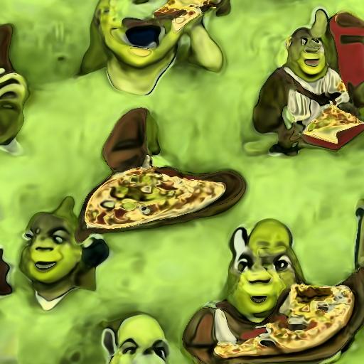 Deep Daze Fourier - Shrek Eating Pizza