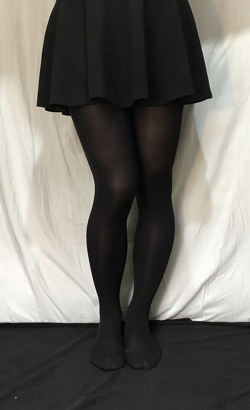 Skater skirt with black opaque tights, Alice Elsa