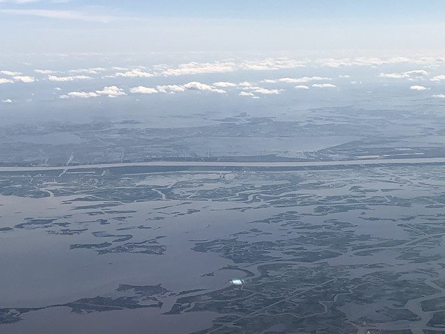 View of the bayou from the plane