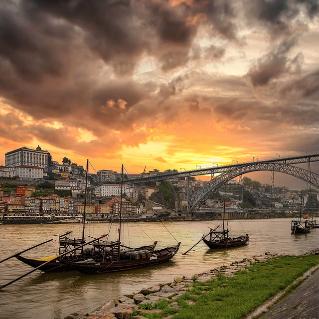 Porto-Sunset sur le Douro