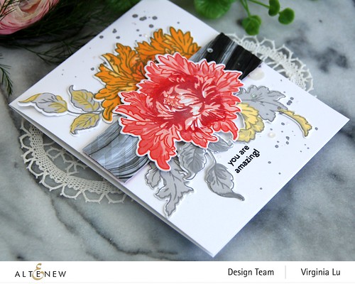 0525-2021-MejesticBouquet Stamp& Die Bundle-Angled Mosaic 3D Embossing Folder-Poured Acrylic Paper Pack-001