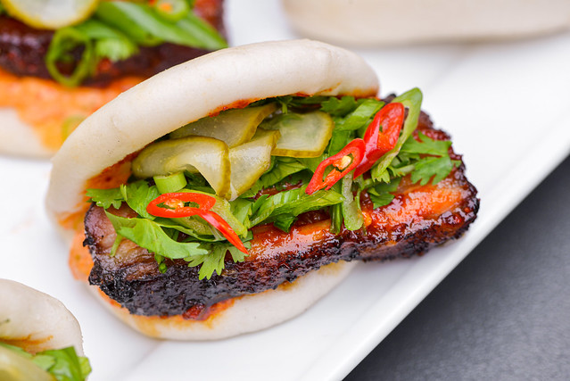 Spicy Smoked Pork Belly Buns