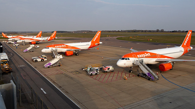 easyJet Airline Aircraft London Luton Airport