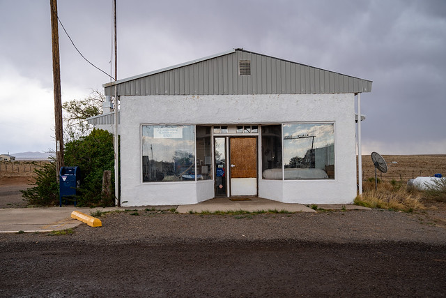 Claunch, New Mexico - May 7, 2021: Post office for the rural town of Claunch, New Mexico, zip code 87011