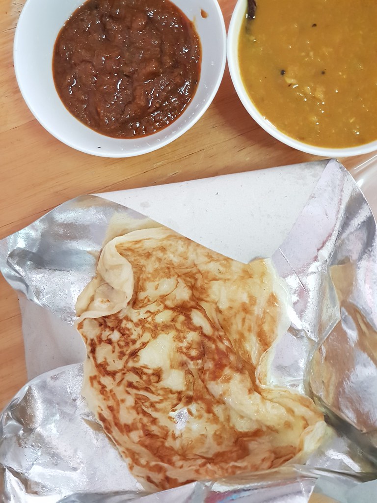 印度煎餅 Rot Kosong rm$1.50 & 印度奶茶 Teh Tarik rm$3.20 @ GrabFood for Restoran Maju & Maju at USJ14