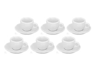 Set 6 tazzine Portofino porcellana 55ml macchine caffè