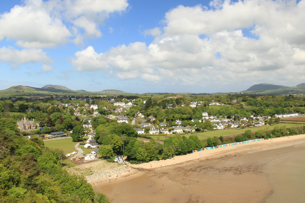 Views of Llanbedrog and beyond from the Tin Man sculpture
