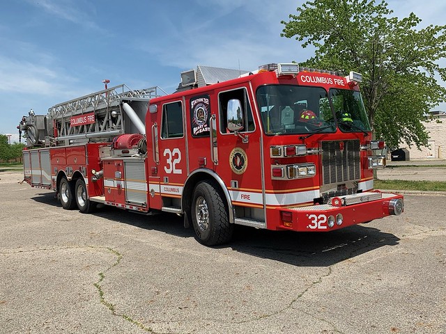 Columbus Fire Department Sutphen Quint Apparatus from Station 32 