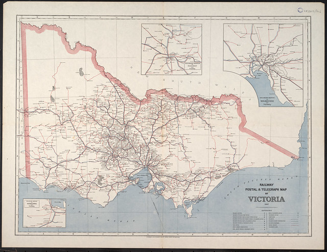 Railway postal and telegraph map of Victoria, 1887