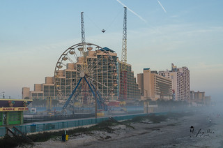 Ferris Wheel in the Morning Mist