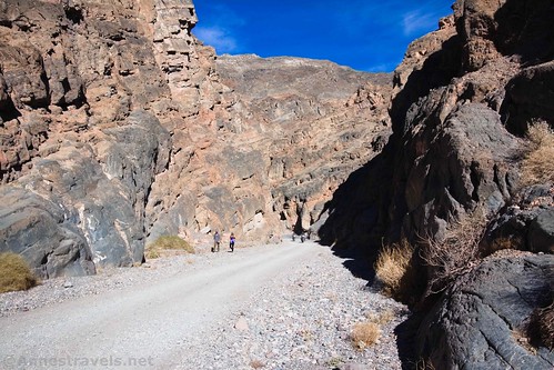 The lower part of the Titus Canyon Road through Titus Canyon, Death Valley National Park, California