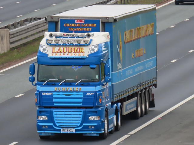 Charlie Lauder Transport, DAF-XF (PX13HXL) On The A1M Southbound