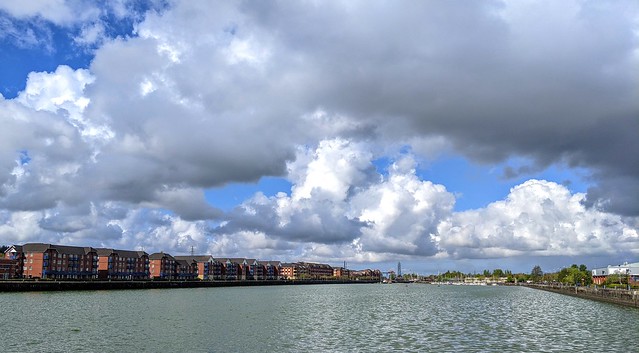Storm clouds at the marina