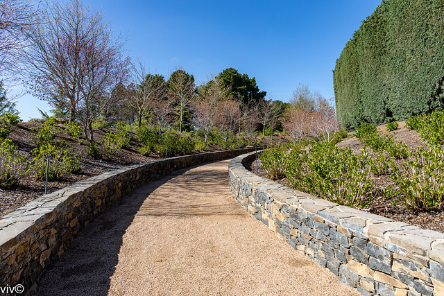 Curved pathway at Mayfield gardens, Oberon, New South Wales, Australia