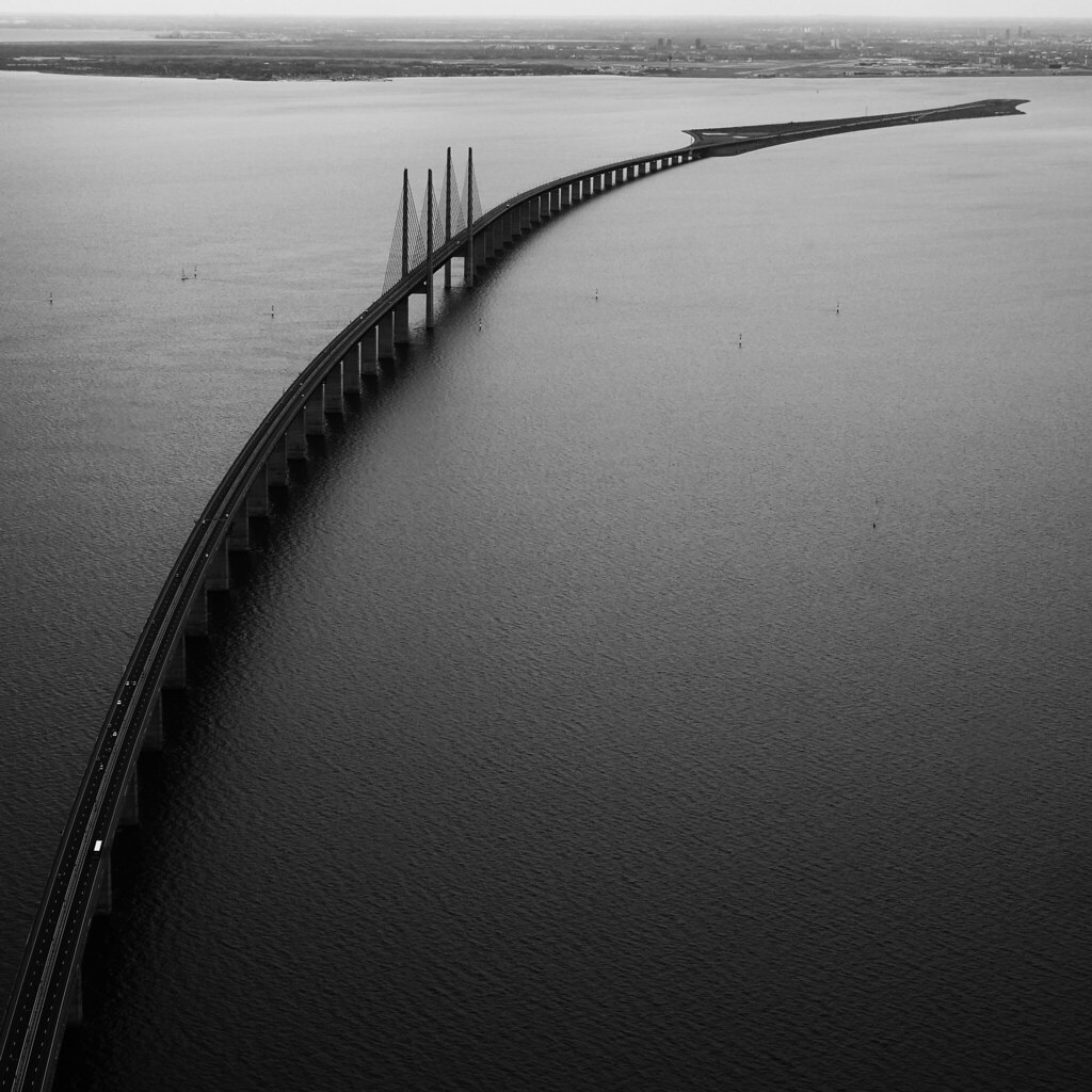 Öresundsbron. Between Sweden and Denmark.