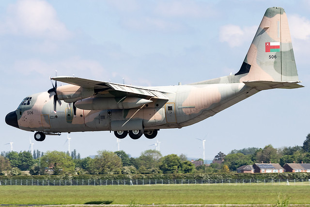 506 Royal Air Force of Oman C-130J Hercules Cambridge Airport