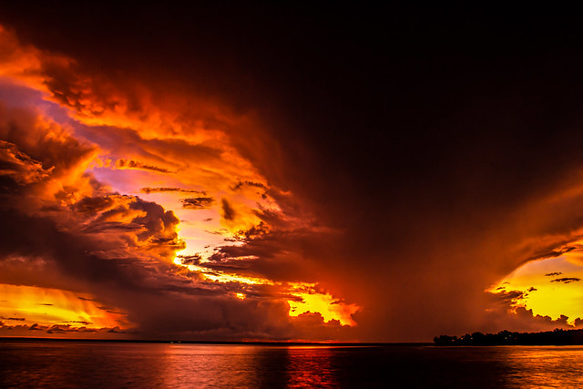 Sunset behind Stormclouds
