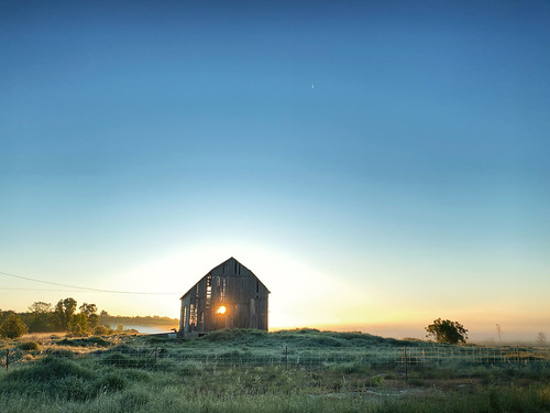2021_05_29_Sunrise through barn (Chase Moser) by The Couchiching Conservancy,